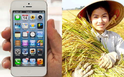 "Rất nhiều người bảo rằng nên sản xuất iPhone bán đi để mua gạo, thay
 vì trồng lúa. Thế nhưng chúng ta phải nhìn nhận rằng, những năm qua các
 nước ở Đông Nam Á rơi vào khủng hoảng tài chính, công nghiệp và dịch vụ
 đi xuống, nhưng nông nghiệp vẫn tăng trưởng".