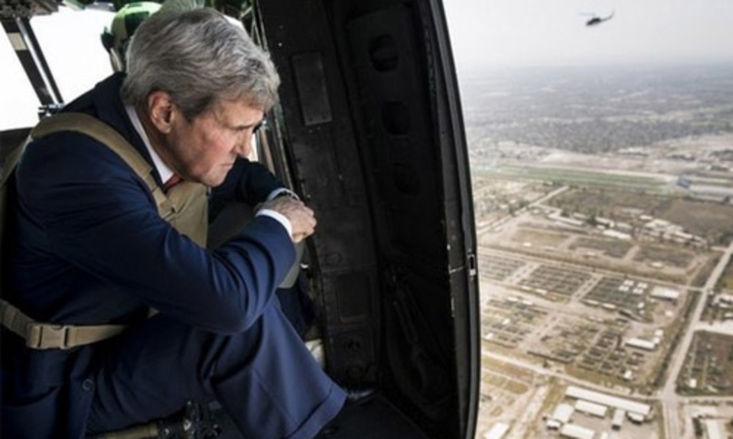 Tuần trước, Ngoại trưởng Mỹ John Kerry đã có chuyến thăm Trung Đông để huy động sự hỗ trợ chống Nhà nước Hồi giáo - Ảnh: AP/BBC.