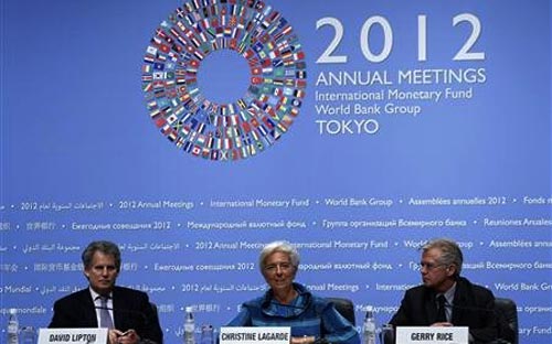 Hội nghị thường niên của Quỹ Tiền tệ Quốc tế (IMF) và Ngân hàng Thế giới (WB) diễn ra cuối tuần qua tại Nhật Bản - Ảnh: Reuters.<br>