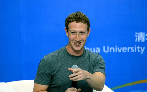 Mark Zuckerberg trong cuộc nói chuyện ở Đại học Tsinghua, Bắc Kinh, Trung Quốc - Ảnh: ABC News.<br>