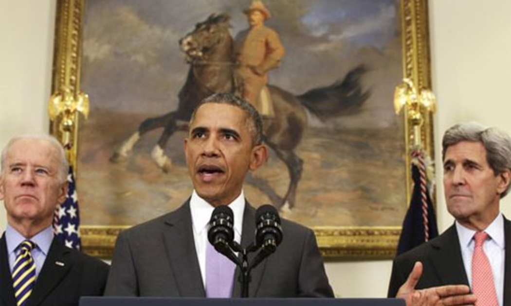 Tổng thống Mỹ Barack Obama phát biểu tại Nhà Trắng ngày 11/2 - Ảnh: AP.