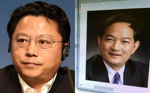 Dương Vệ Trạch (trái) và Trương Côn Sinh (phải).<br>