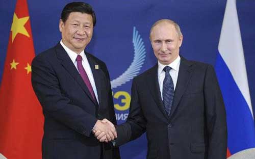 Chủ tịch Trung Quốc Tập Cận Bình và Tổng thống Nga Vladimir Putin - Ảnh: News.<br>