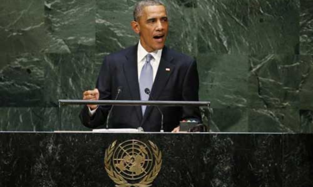 Tổng thống Mỹ Barack Obama phát biểu tại Liên hiệp quốc - Ảnh: IB Times.<br>