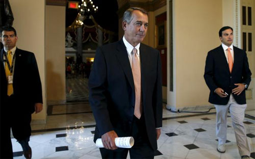Chủ tịch Hạ viện Mỹ John Bohner - Ảnh: Reuters.<br>