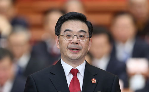 Chánh án Tòa án Nhân dân Tối cao Trung Quốc Zhou Qiang.