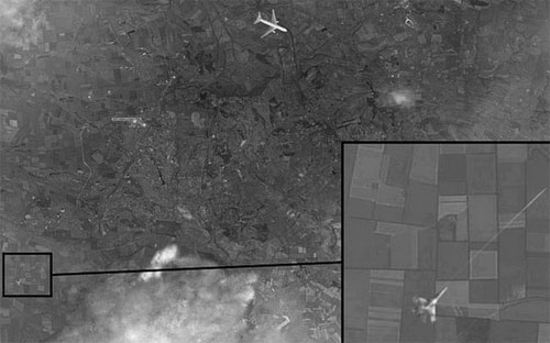 Một bức ảnh "về vụ MH17" do kênh truyền hình nhà nước Nga Channel One công bố thứ Sáu tuần trước.<br>