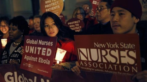 Y tá Mỹ rầm rộ biểu tình vì Ebola