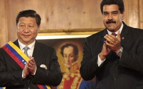 Tổng thống Venezuela Nicolas Maduro và Chủ tịch Trung Quốc Tập Cận Bình trong một cuộc gặp ở Venezuela - Ảnh: AVN.
