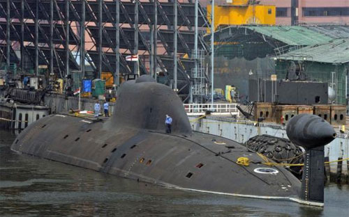 Một tàu ngầm của hải quân Ấn Độ - Ảnh: Reuters.<br>