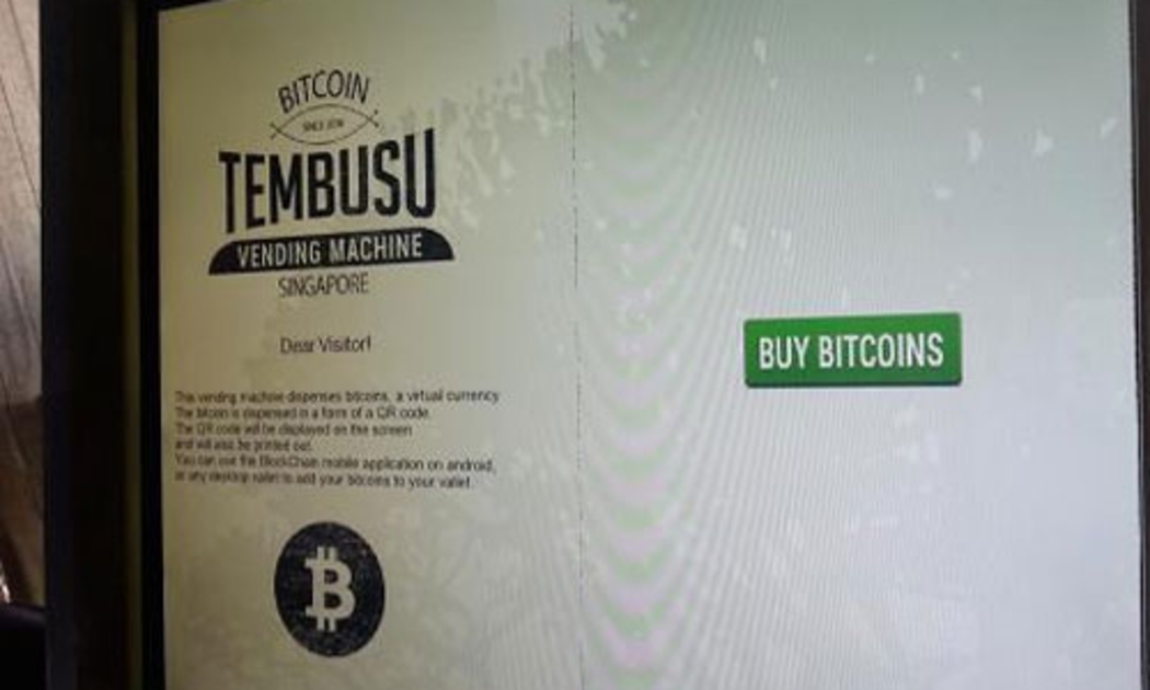 Chiếc máy ATM bán Bitcoin đầu tiên ở Singapore - Ảnh: CNBC.