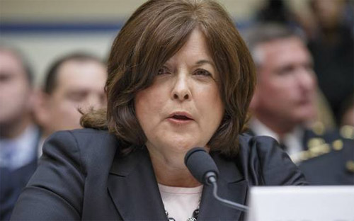 Giám đốc Mật vụ Mỹ Julia Pierson trong phiên điều trần trước Quốc hội ngày 30/9 - Ảnh: AP.<br>