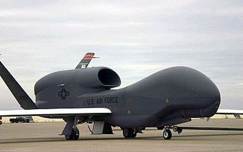 Một máy bay do thám không người lái Global Hawk của Mỹ.<br>