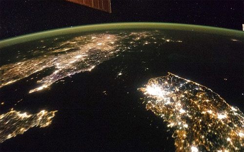 Bức ảnh chụp bán đảo Triều Tiên mà NASA công bố ngày 24/1 - Nguồn: WSJ/Reuters.