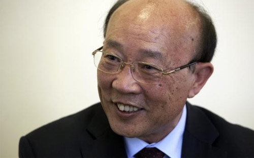 Đại sứ Triều Tiên tại Liên hiệp quốc So Se Pyong trả lời phỏng vấn Reuters tại Geneva hôm 2/10 - Ảnh: Reuters.<br>