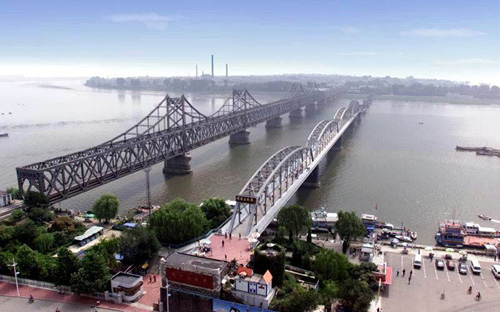 Sông Áp Lục nằm giữa Trung Quốc và Triều Tiên - Ảnh: Box.<br>