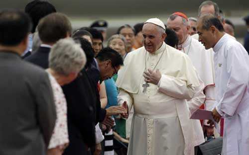 Hàn Quốc tiếp đón Giáo hoàng Francis - Ảnh: AP.<br>
