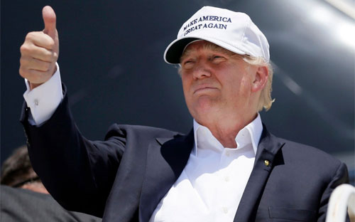 Tỷ phú Donald Trump, ứng cử viên trong cuộc bầu cử tổng thống Mỹ 2016 - Ảnh: BI.<br>
