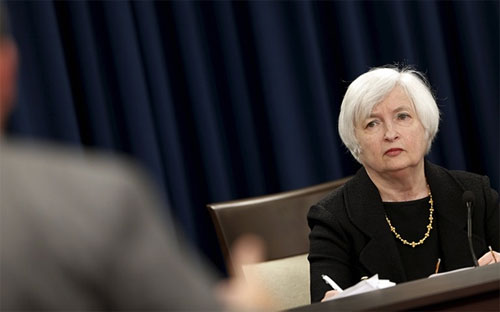 Chủ tịch FED Janet Yellen trong cuộc họp báo ngày 17/9 - Ảnh: Reuters/Guardian. <br>