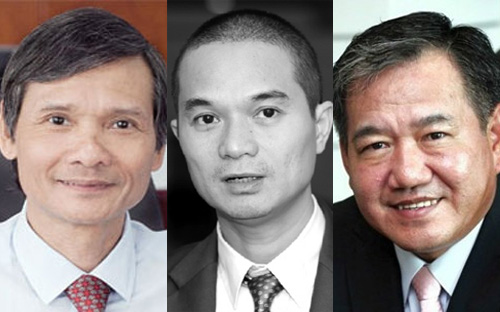 Từ trái sang: ông Trương Văn Phước, ông Nguyễn Quốc Hương và ông Phạm Hữu Phú.