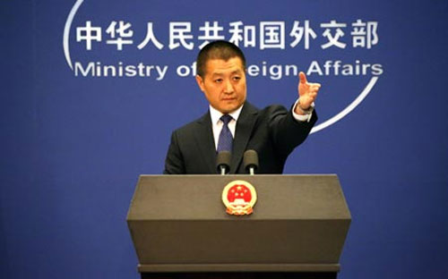 Phát ngôn viên Bộ Ngoại giao Trung Quốc Lu Kang.<br>
