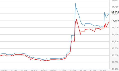 Giá vàng vẫn tăng, USD tự do tuột mốc 22.500 đồng