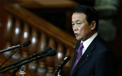 Bộ trưởng Bộ Tài chính Nhật Taro Aso - Ảnh: Reuters.<br>