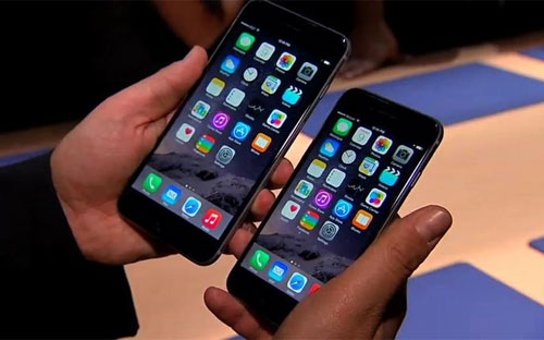 Một chiếc iPhone 6 và iPhone 6s.<br>