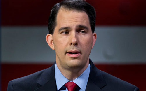 Thống đốc bang Wisconsin Scott Walker, người vừa dừng chạy đua tranh cử Tổng thống Mỹ.<br>
