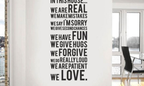 Décor cho mảng tường bằng chữ và số