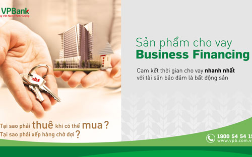 Sản phẩm “Cho vay kinh doanh bảo đảm bằng bất động sản – SME Business Financing” có những ưu đãi đặc biệt hấp dẫn.