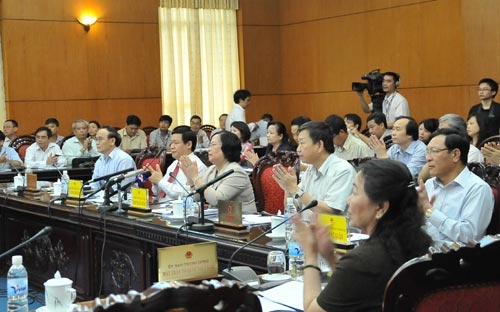 Một phiên chất vấn tại Ủy ban Thường vụ Quốc hội - Ảnh: M.D.<br>