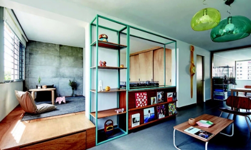 Căn hộ phong cách công nghiệp đa sắc màu