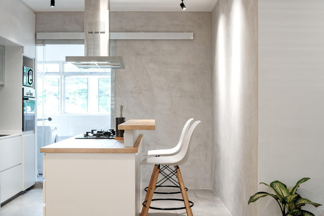 Căn hộ tối giản với nội thất gỗ dán - Ảnh 4.