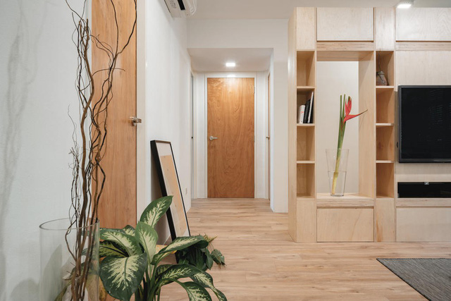 Căn hộ tối giản với nội thất gỗ dán - Ảnh 3.