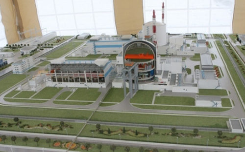 Mô hình nhà máy điện hạt nhân Ninh Thuận.<br>