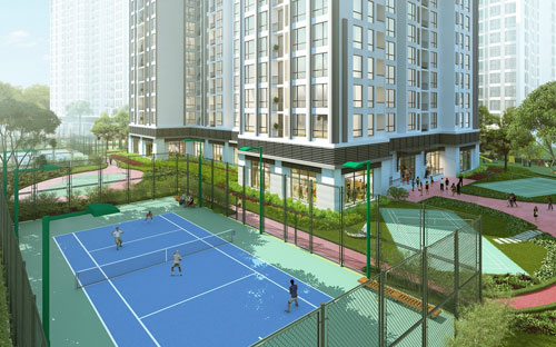 Sân thể thao trong khu dự án Park 5.<br>