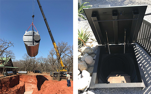 Một mẫu hầm trú ẩn của công ty Atlas Survival Shelters - Ảnh: Bloomberg.