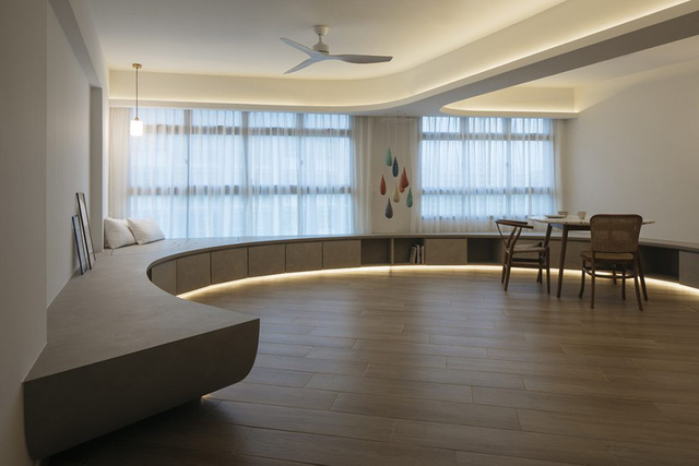 Căn hộ kỳ lạ với phòng khách tròn dành cho những cuộc tụ họp  - Ảnh 7.