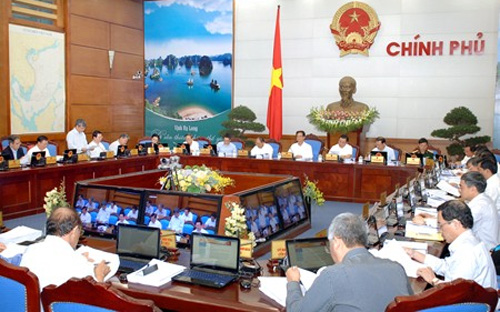 Một phiên họp thường kỳ của Chính phủ.<br>