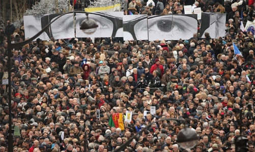 Tuần hành phản đối khủng bố tại Pháp đi vào lịch sử