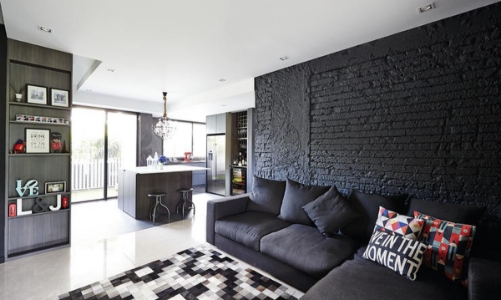 Màu đen cho mảng tường nội thất: có nên không?