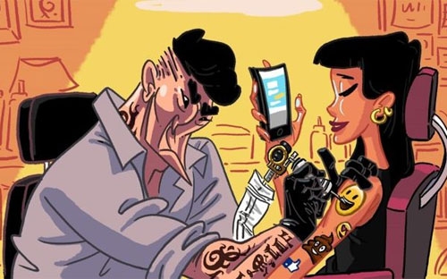 Những chiếc smartphone giữ một vị trí trung tâm ở nhiều xã hội trên thế 
giới, nhưng thiết bị này đã ăn sâu vào văn hóa của châu Á bằng nhiều con
 đường khác nhau - Minh họa: BBC.<br>