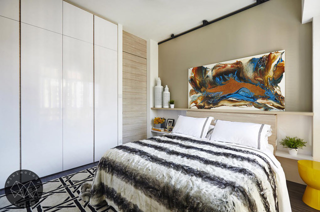 Vách kính trong căn hộ sắc màu - Ảnh 9.