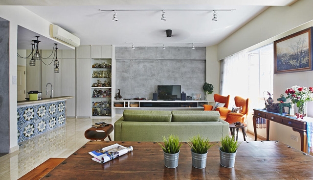 Căn hộ kết hợp giữa gỗ mộc và đồ nội thất sắc màu - Ảnh 2.