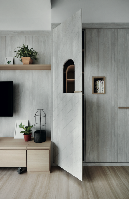 Căn hộ hai phòng ngủ màu xám độc đáo - Ảnh 5.