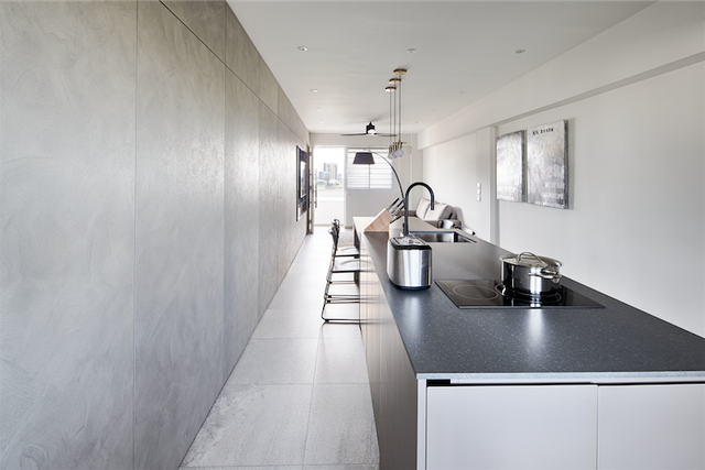 Căn hộ đen – trắng – xám hiện đại - Ảnh 1.