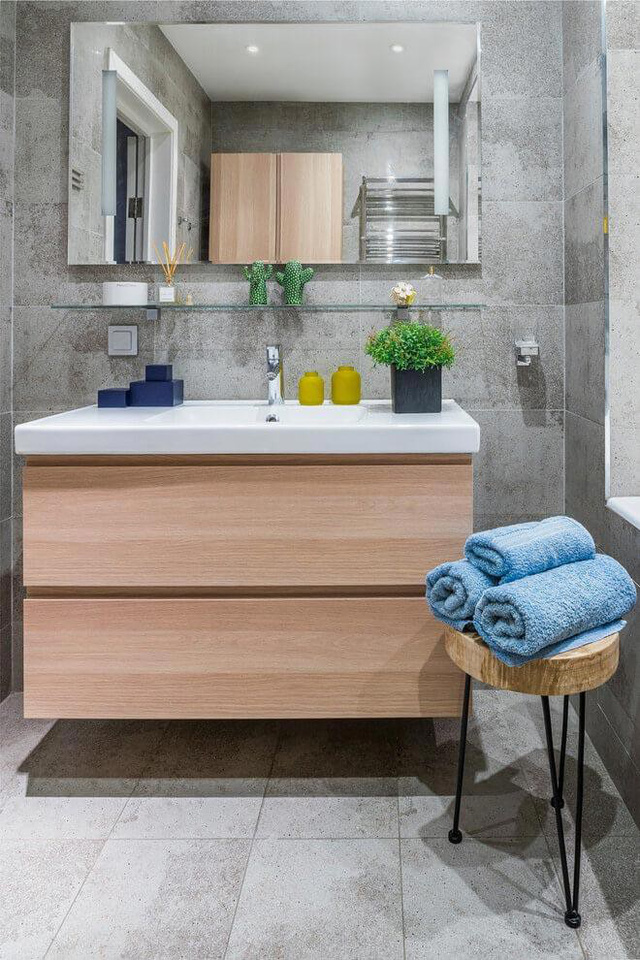 Xám và vàng trong căn hộ 3 phòng ngủ - Ảnh 9.