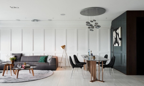 Sự kết hợp giữa cổ điển và hiện đại trong căn hộ 2 phòng ngủ