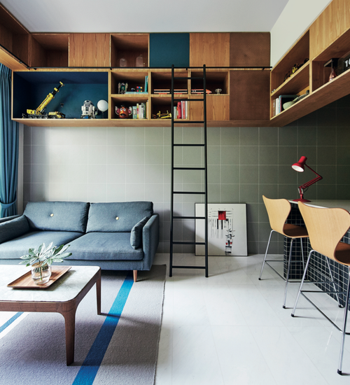 Căn hộ nhỏ ấn tượng với sắc xanh biển sâu - Ảnh 1.